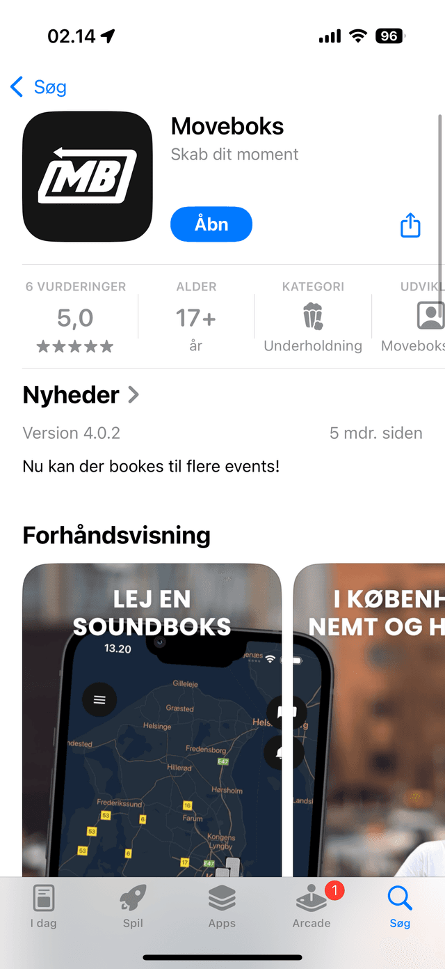 Moveboks App Screenshot
